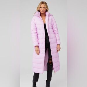 SHOW ME YOUR MUMU | SNOWMASS PUFFER JACKET xs pink long fur